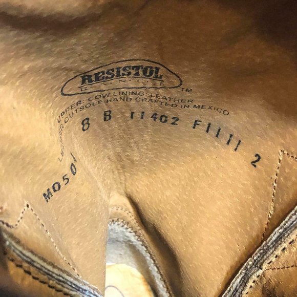 Resistol Mens Calf Roper Horse Riding Boots Size 8 main image 8
